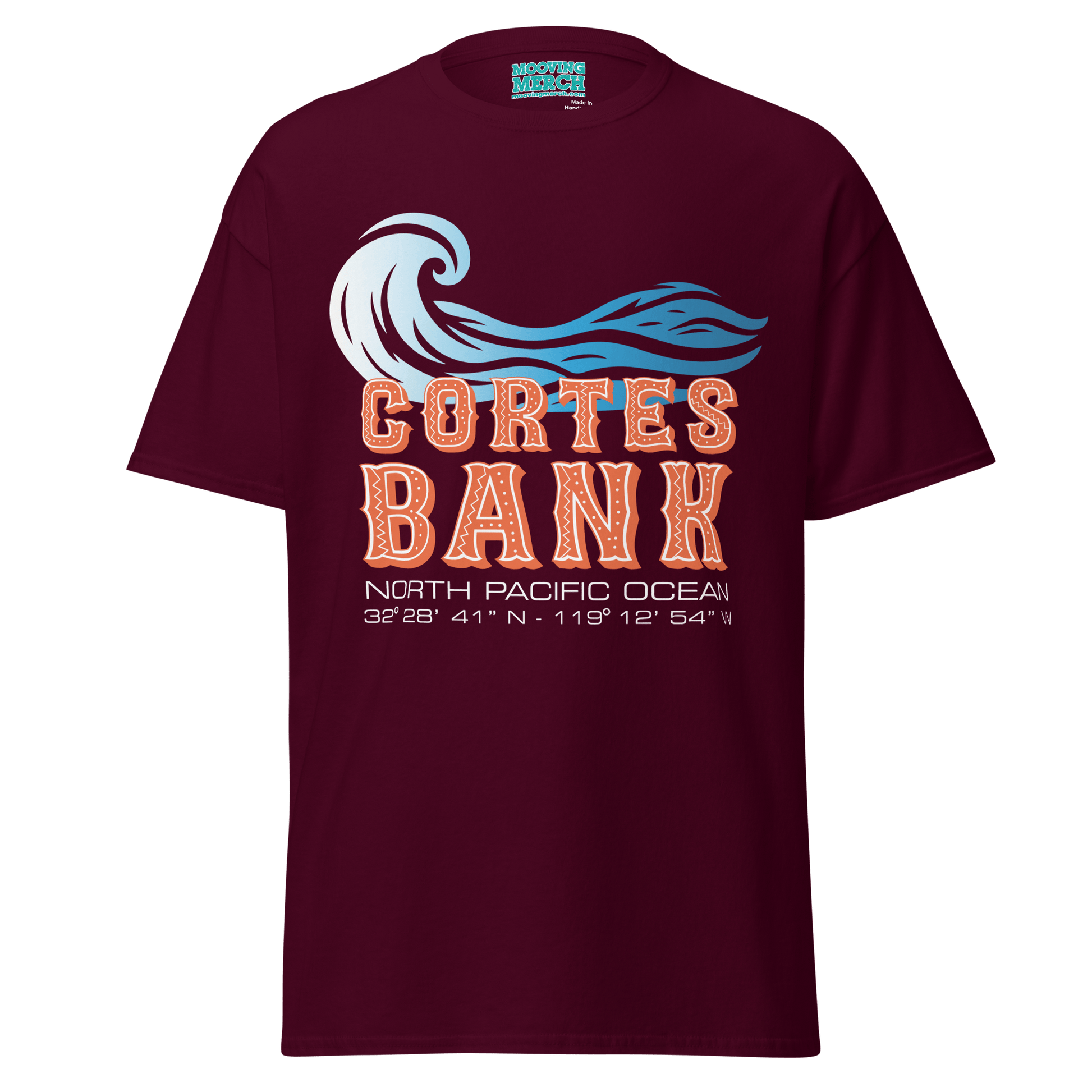 Cortes Bank Surf Location T-Shirt - 10 Cols - Unisex S to 5XL - Mooving Merch