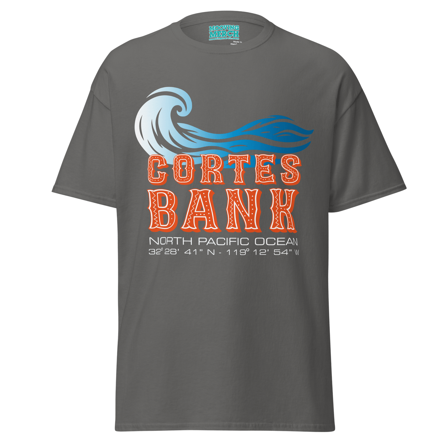 Cortes Bank Surf Location T-Shirt - 10 Cols - Unisex S to 5XL - Mooving Merch