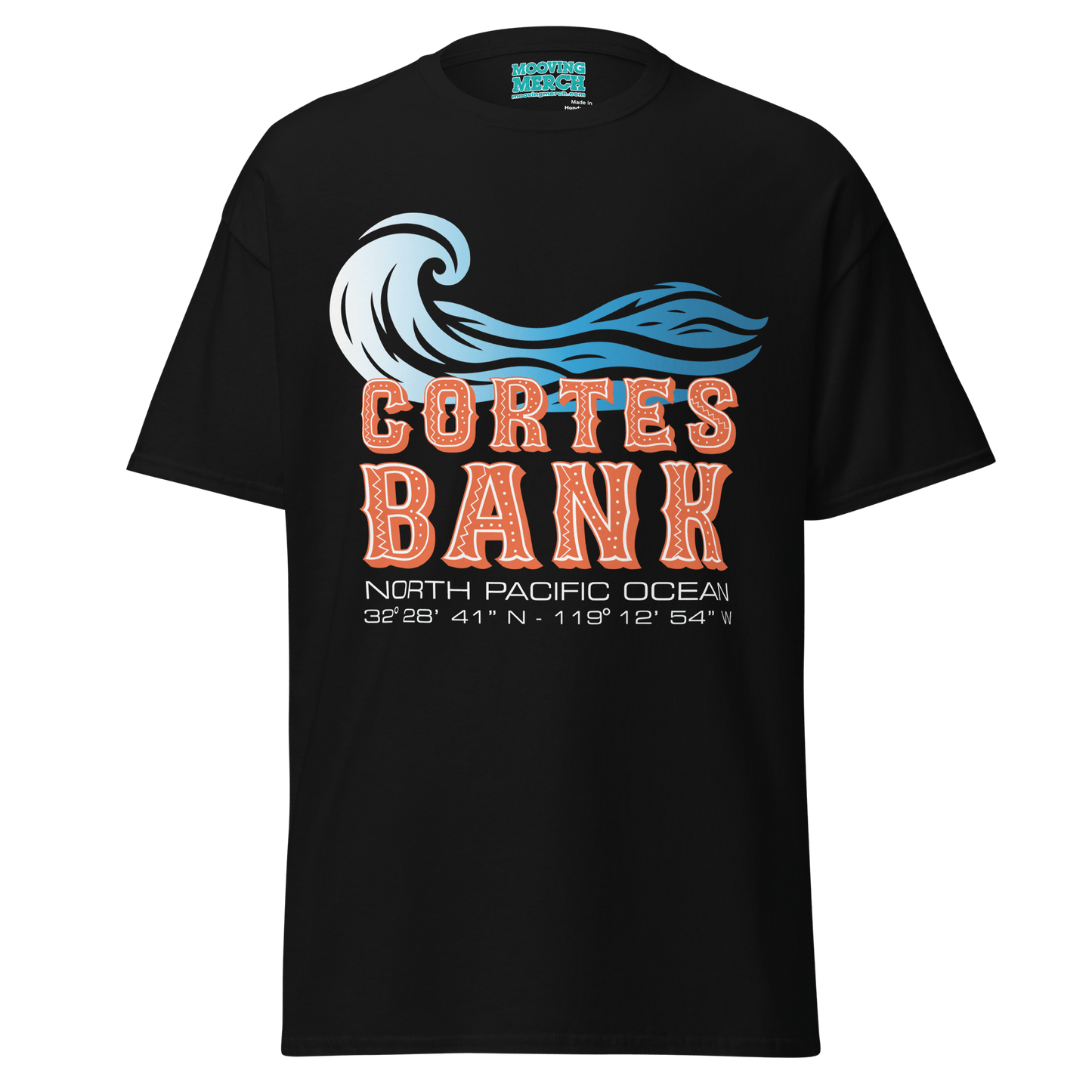 Cortes Bank Surf Location T-Shirt - 10 Cols - Unisex S to 5XL - Mooving Merch