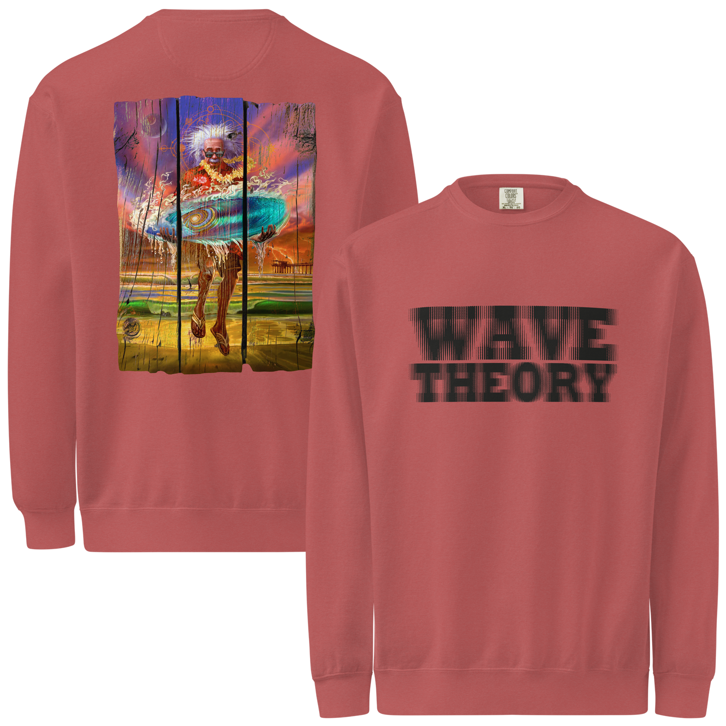 Wave Theory / Einstein Science & Surfing Sweatshirt - Unisex