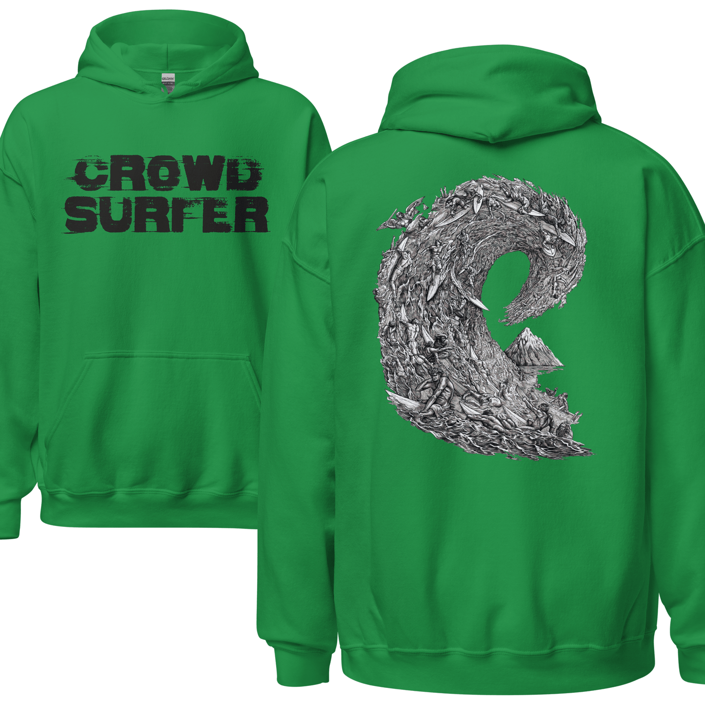 Crowd Surfer Surfing Hoodie - 7 Colours - S to 5XL - Mooving Merch