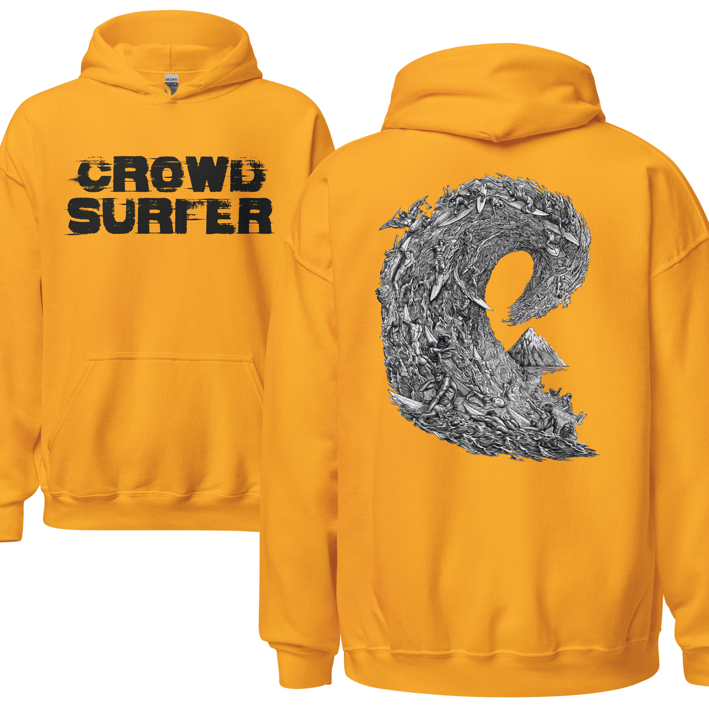 Crowd Surfer Surfing Hoodie - 7 Colours - S to 5XL - Mooving Merch