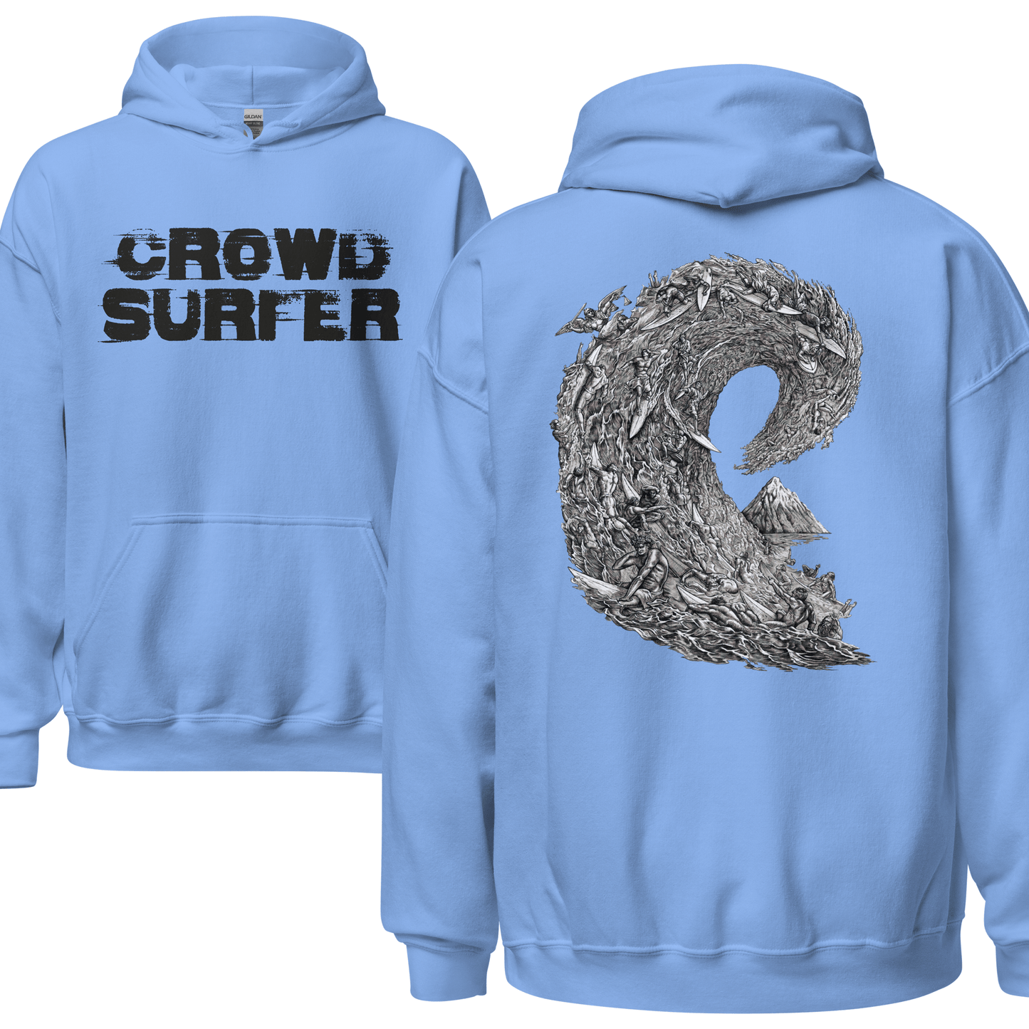 Crowd Surfer Surfing Hoodie - 7 Colours - S to 5XL - Mooving Merch