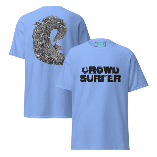Crowd Surfer Surfing T-Shirt - 12 Cols! - S to 5XL - Mooving Merch