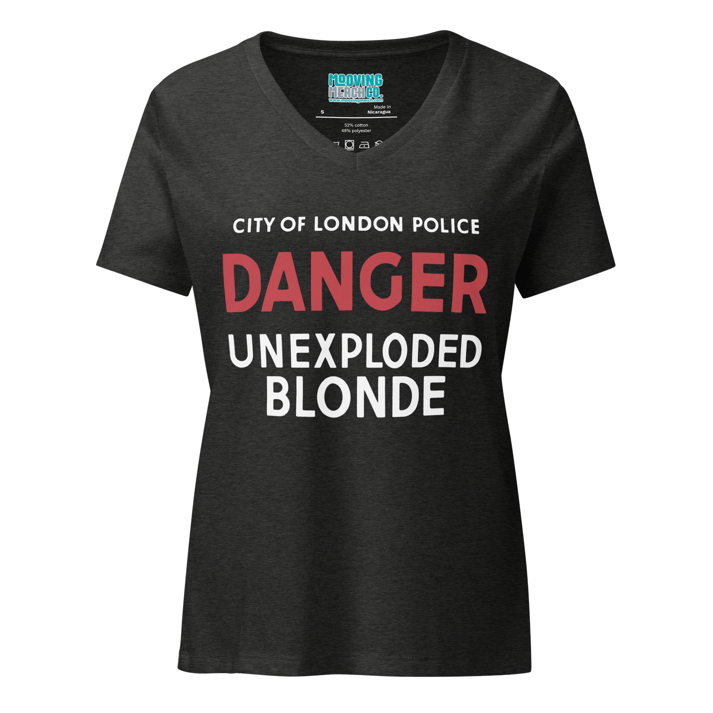Danger Unexploded Blonde Nostalgia V - Neck T-Shirt - Ladies - Mooving Merch