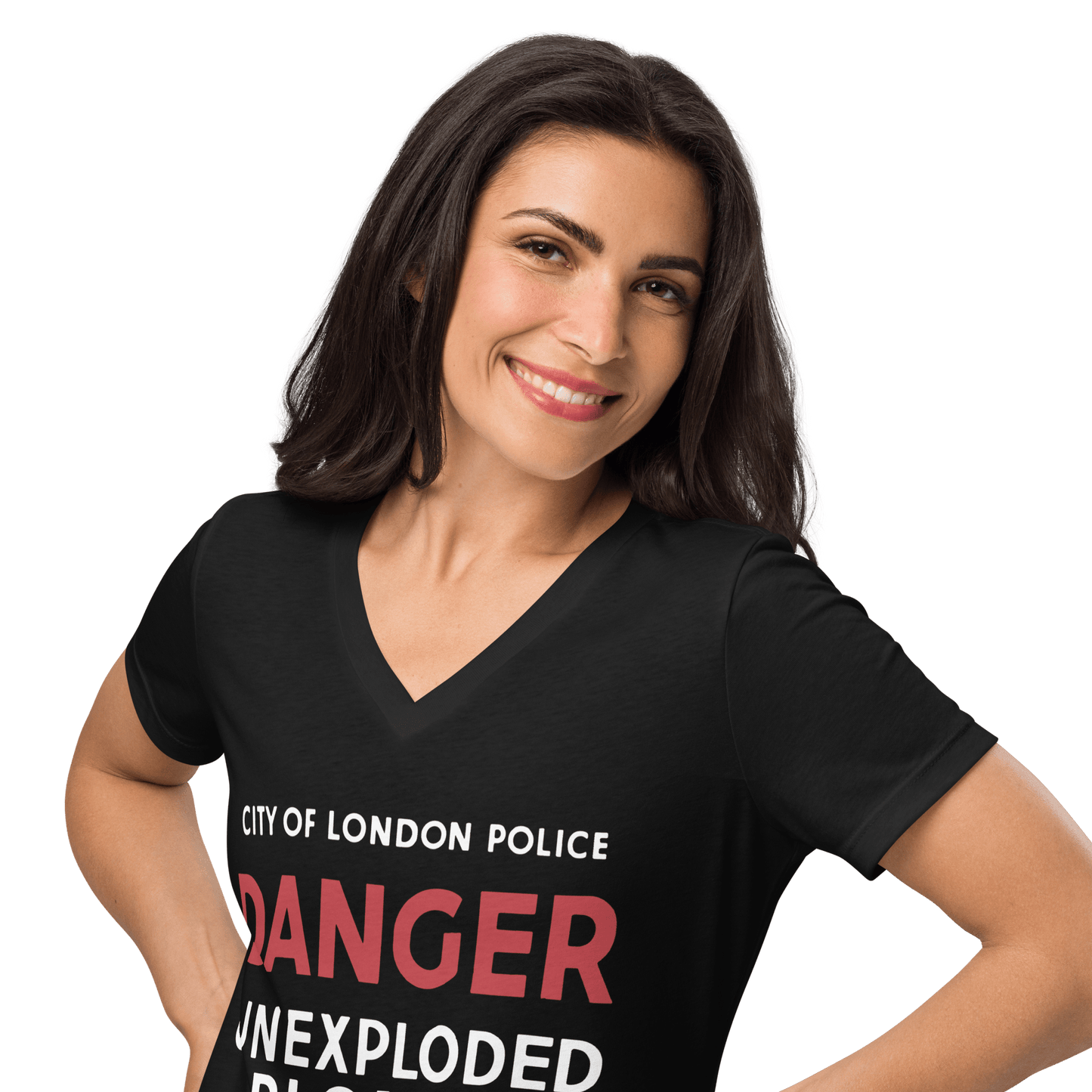 Danger Unexploded Blonde Nostalgia V - Neck T-Shirt - Ladies - Mooving Merch