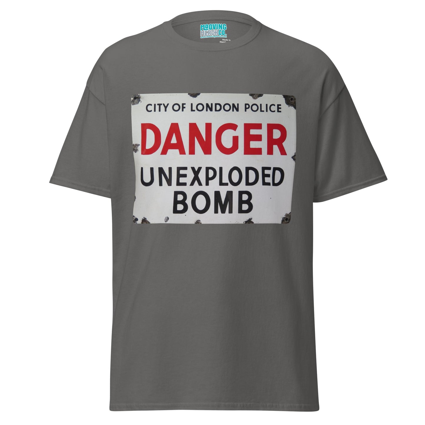 Danger Unexploded Bomb Nostalgia T-Shirt - Unisex - Mooving Merch