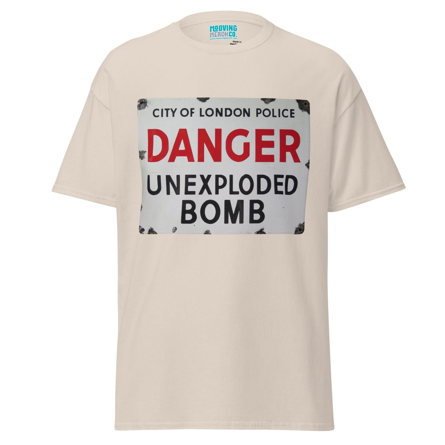 Danger Unexploded Bomb Nostalgia T-Shirt - Unisex - Mooving Merch