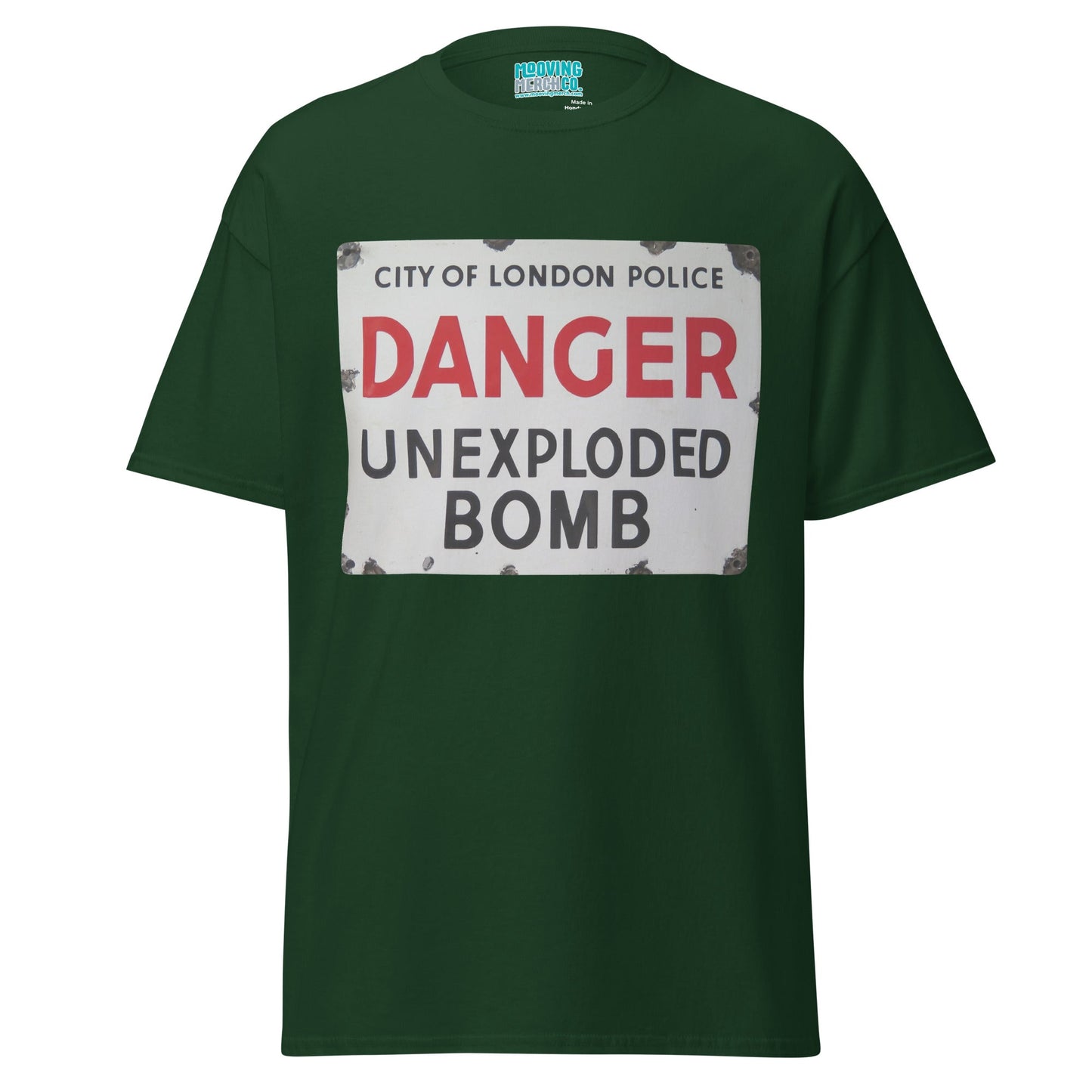 Danger Unexploded Bomb Nostalgia T-Shirt - Unisex - Mooving Merch