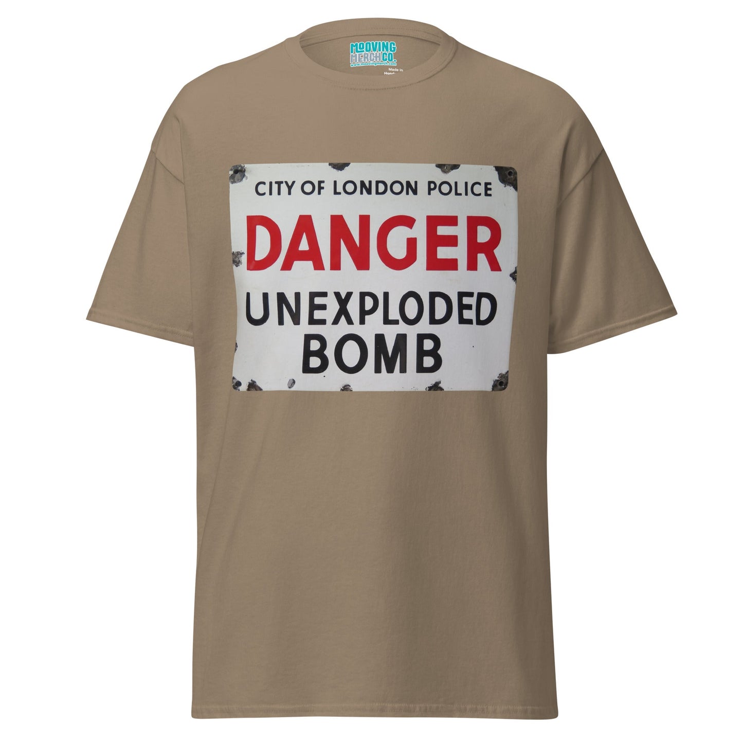 Danger Unexploded Bomb Nostalgia T-Shirt - Unisex - Mooving Merch