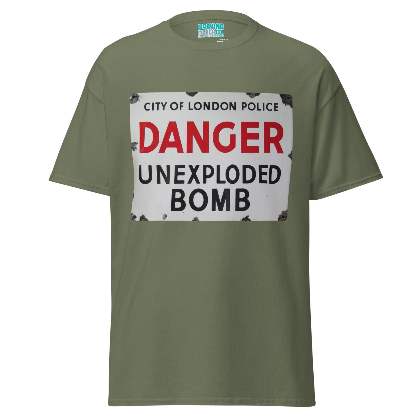 Danger Unexploded Bomb Nostalgia T-Shirt - Unisex - Mooving Merch