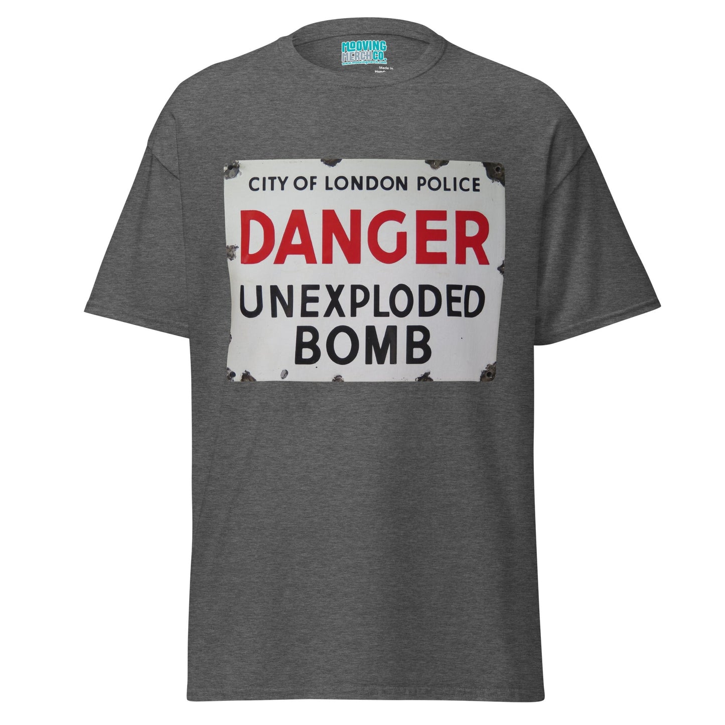Danger Unexploded Bomb Nostalgia T-Shirt - Unisex - Mooving Merch