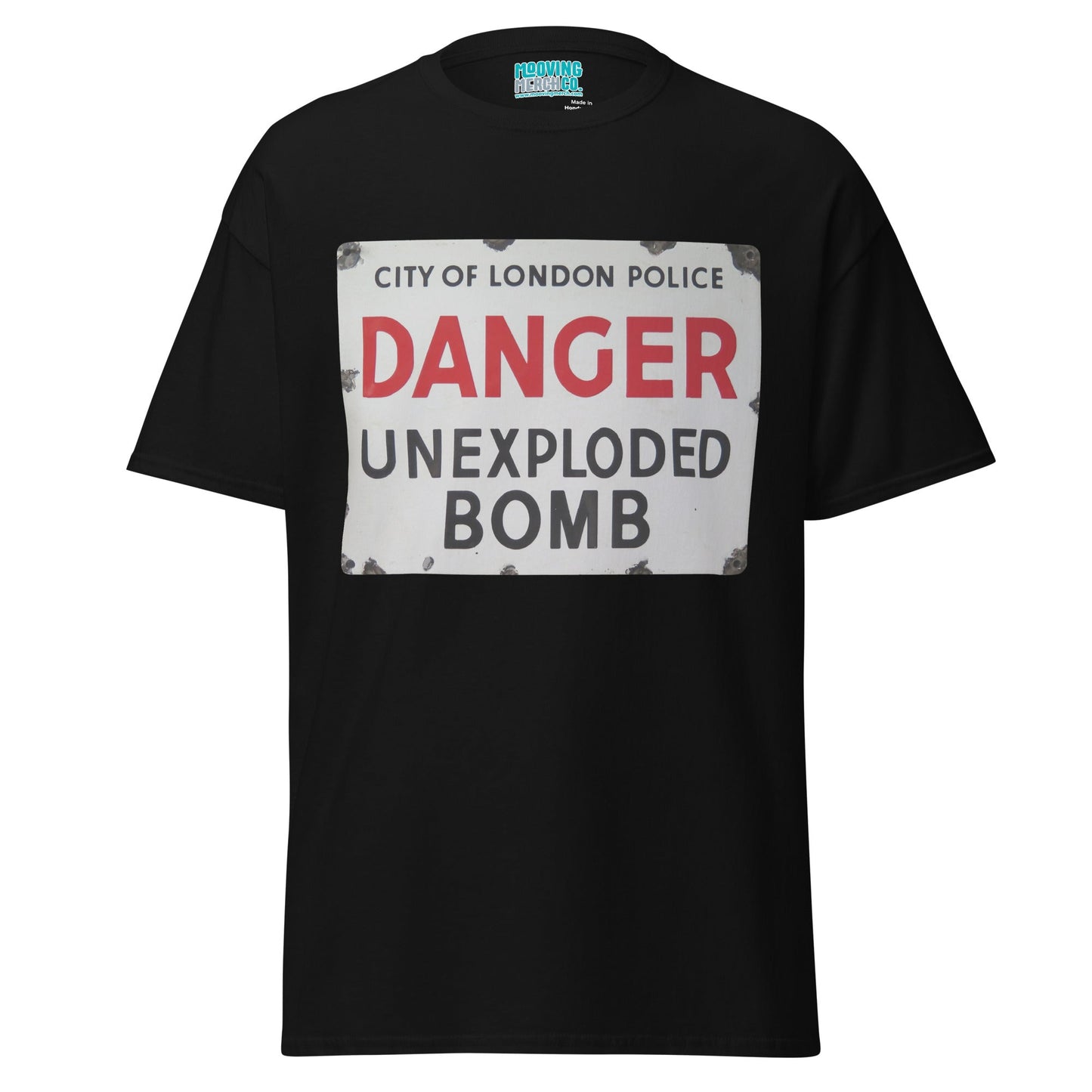 Danger Unexploded Bomb Nostalgia T-Shirt - Unisex - Mooving Merch