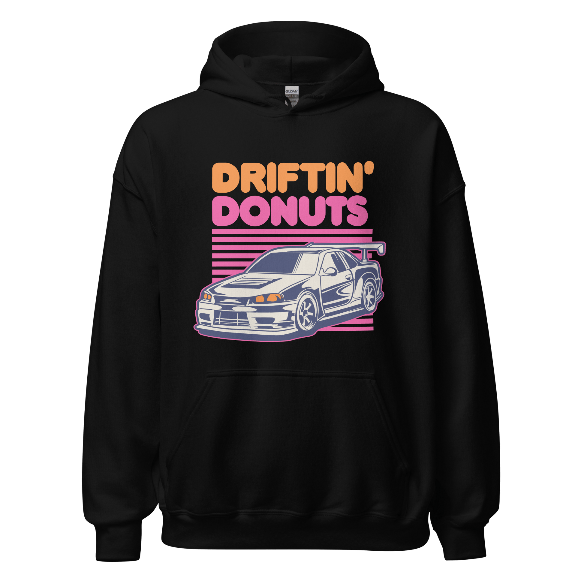 Driftin' Donuts Printed Unisex Hoodie - 9 Colours - S to 5XL - Mooving Merch