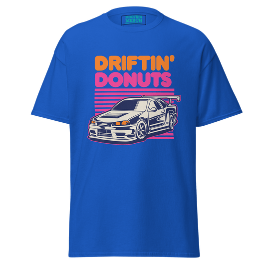 Driftin' Donuts Printed Unisex T-Shirt - 9 Colours - S to 5XL - Mooving Merch