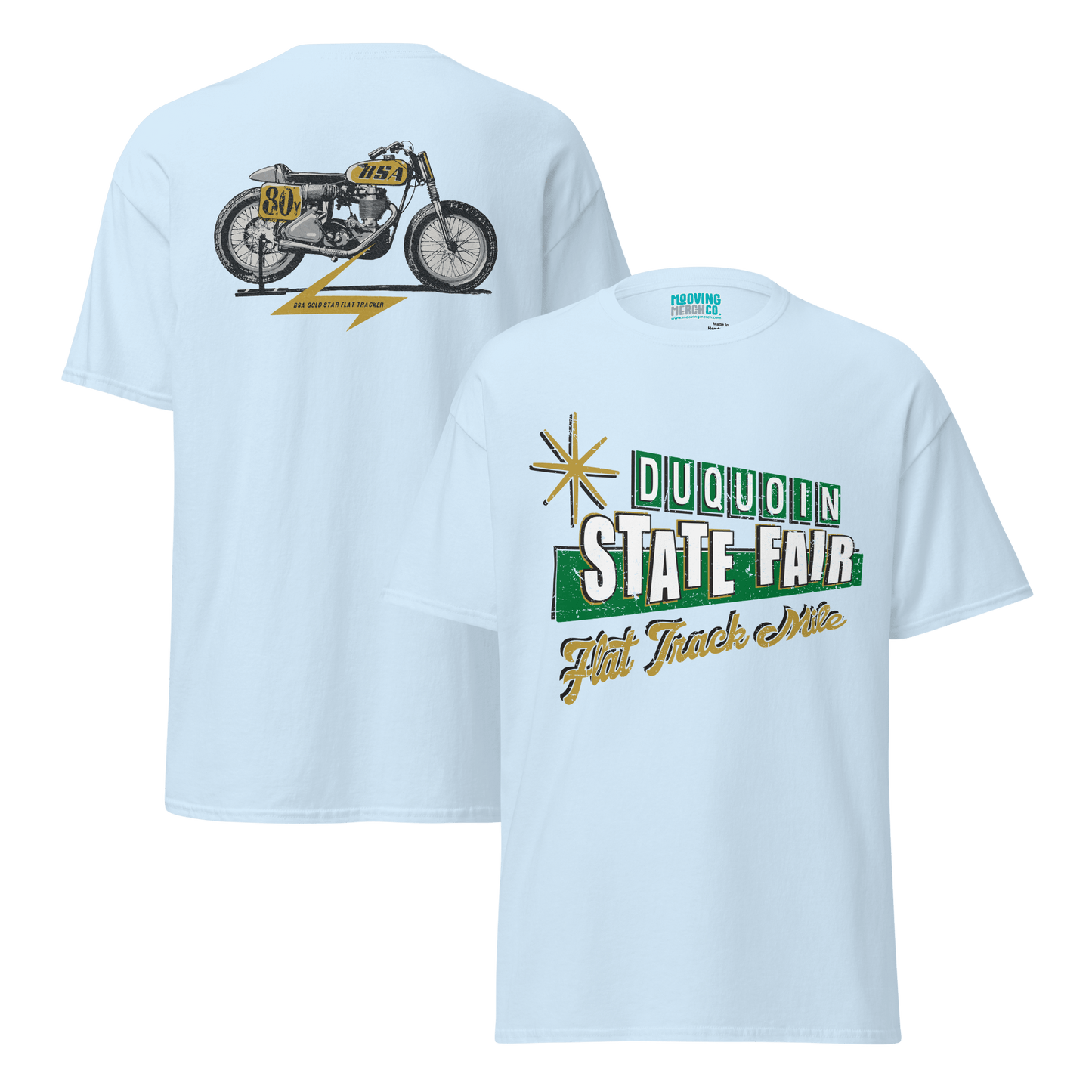 DuQuoin State Fair Flat Track Racer T-Shirt - 8 Colors - Unisex - Mooving Merch