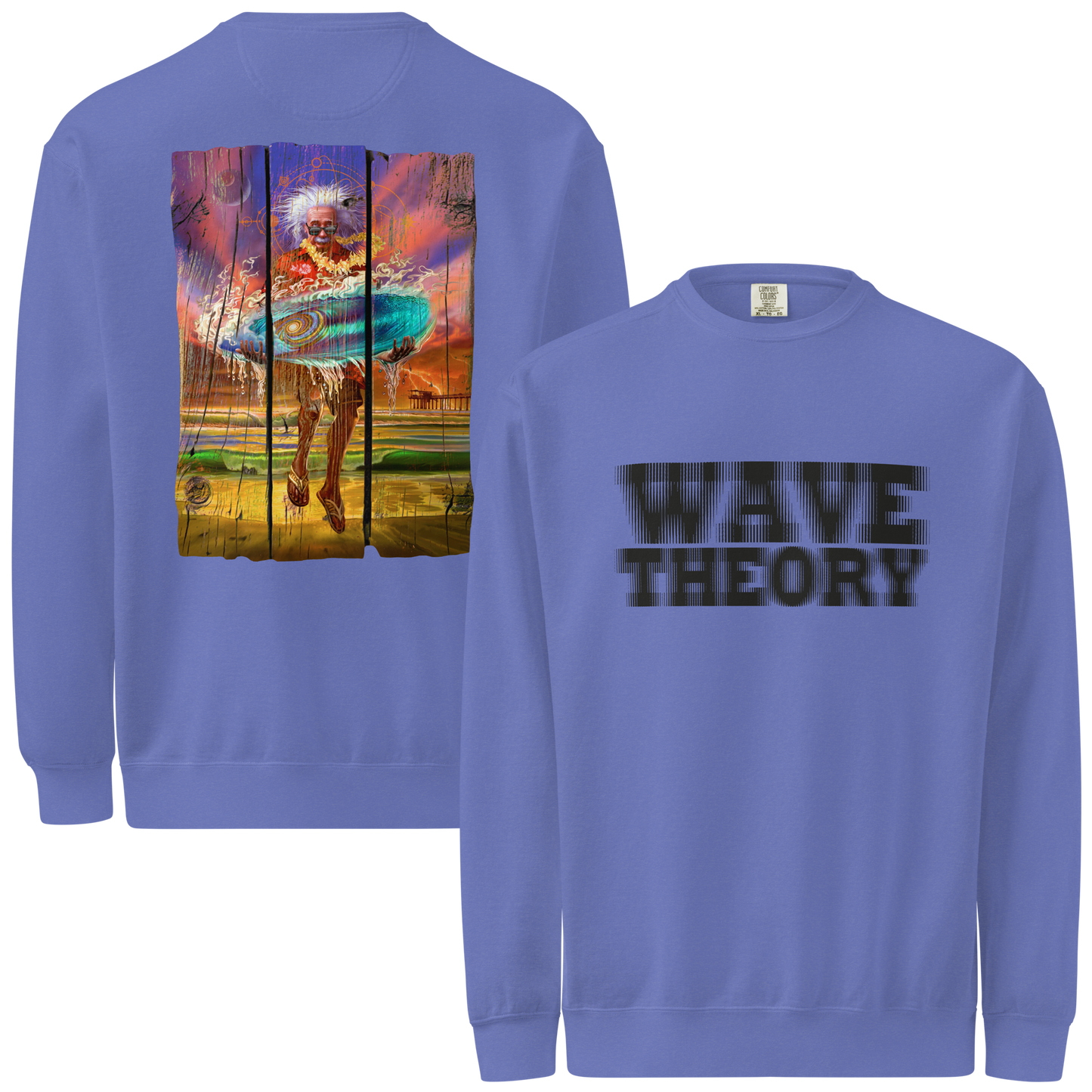 Wave Theory / Einstein Science & Surfing Sweatshirt - Unisex
