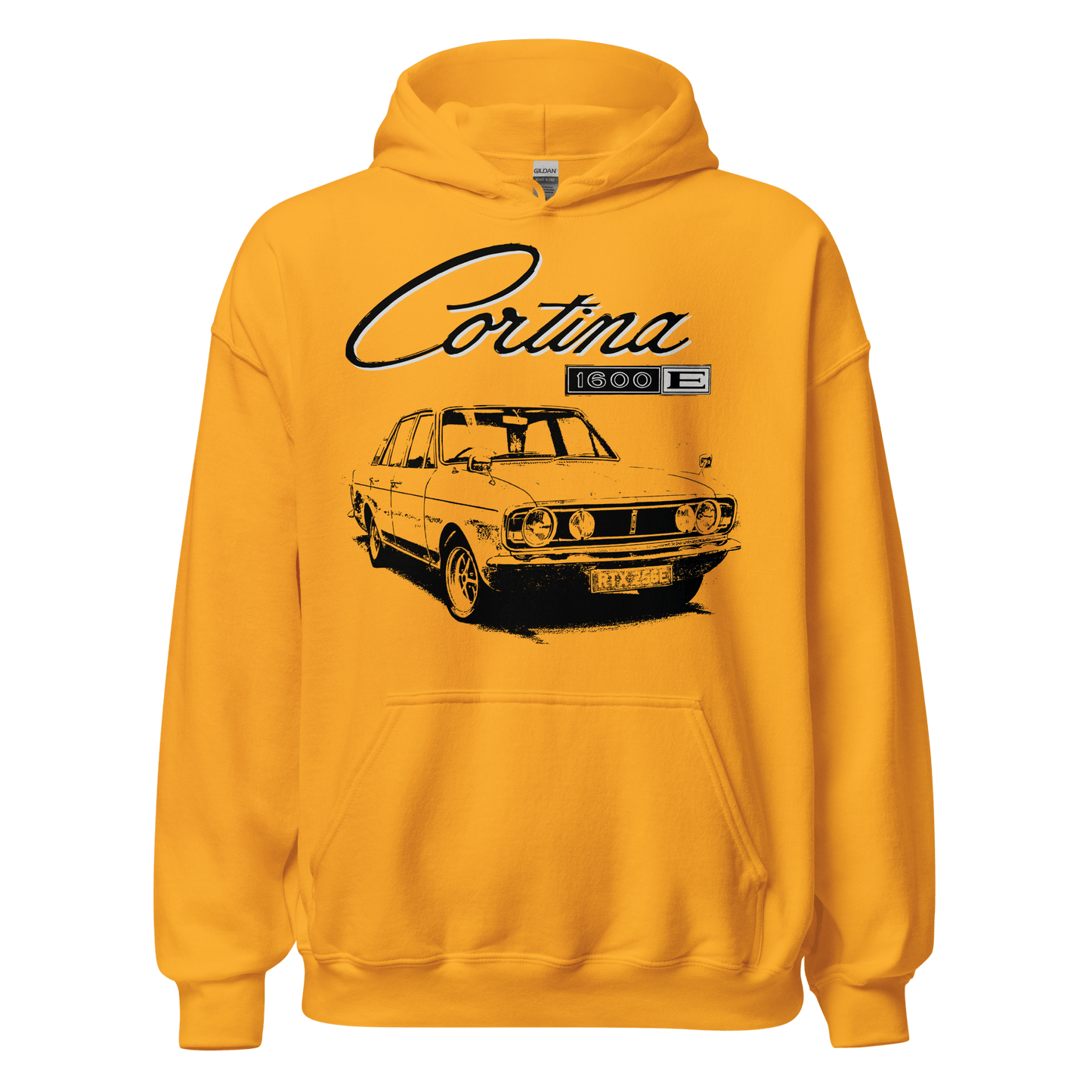 Ford Cortina Mk2 1600E Retro Hoodie - Unisex - Mooving Merch