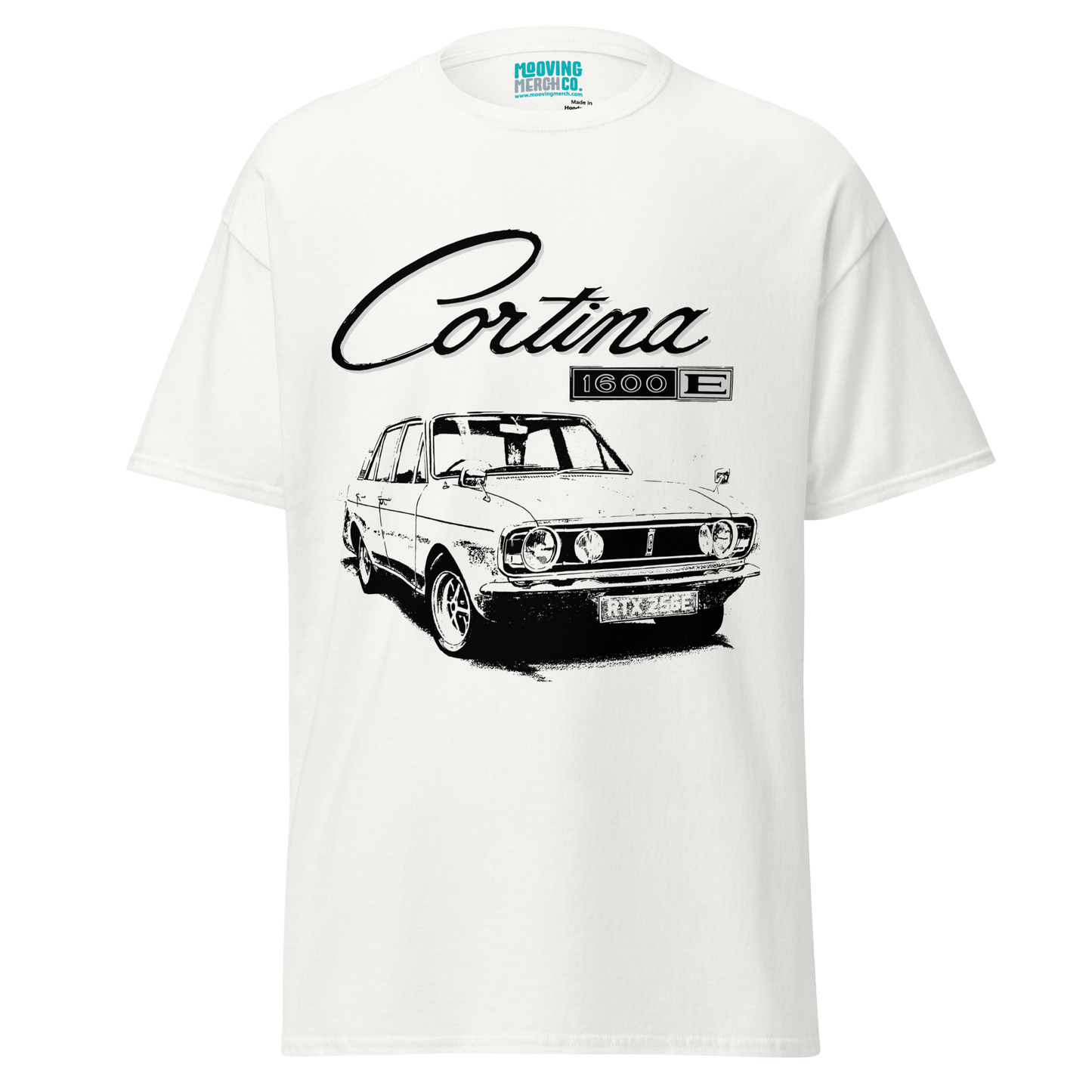 Ford Cortina Mk2 1600E Retro T-Shirt - 10 Cols - Unisex S to 4XL - Mooving Merch