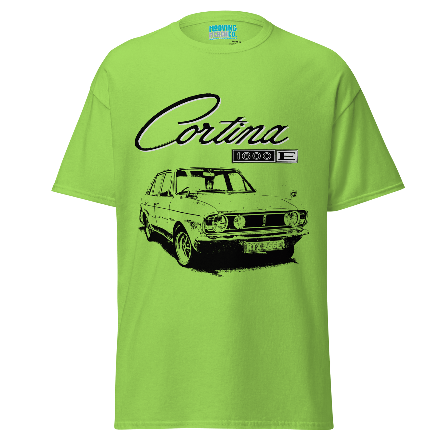 Ford Cortina Mk2 1600E Retro T-Shirt - 10 Cols - Unisex S to 4XL - Mooving Merch