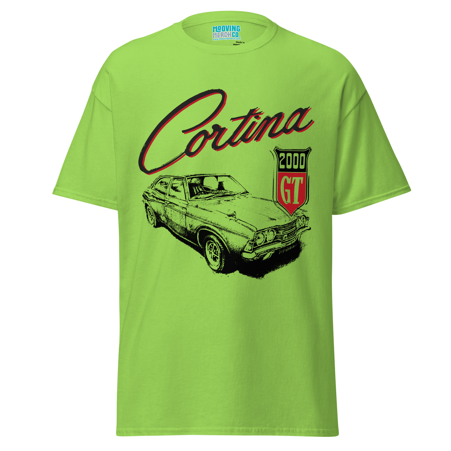 Ford Cortina Mk3 2000 GT T-shirt - 12 Cols - Unisex - Mooving Merch