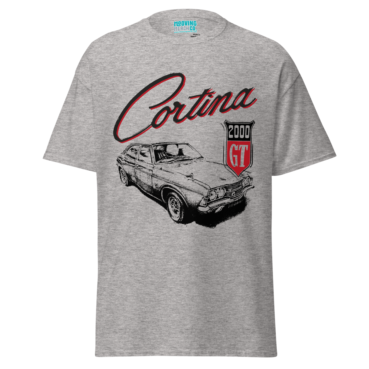 Ford Cortina Mk3 2000 GT T-shirt - 12 Cols - Unisex - Mooving Merch