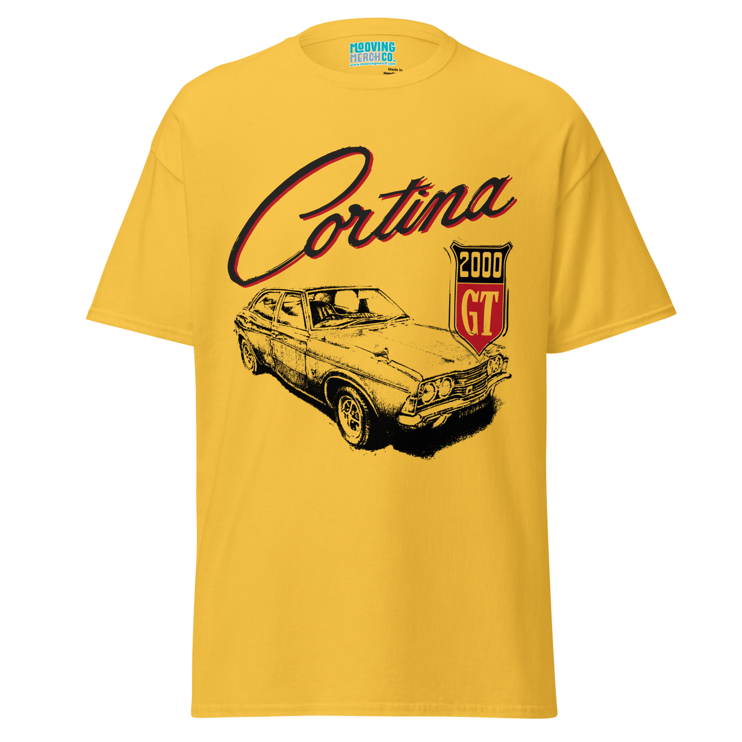 Ford Cortina Mk3 2000 GT T-shirt - 12 Cols - Unisex - Mooving Merch