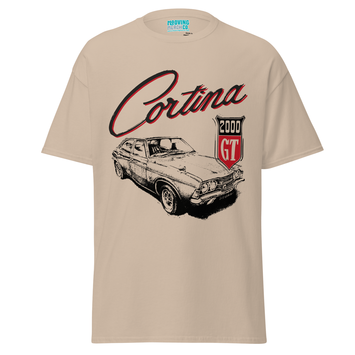 Ford Cortina Mk3 2000 GT T-shirt - 12 Cols - Unisex - Mooving Merch