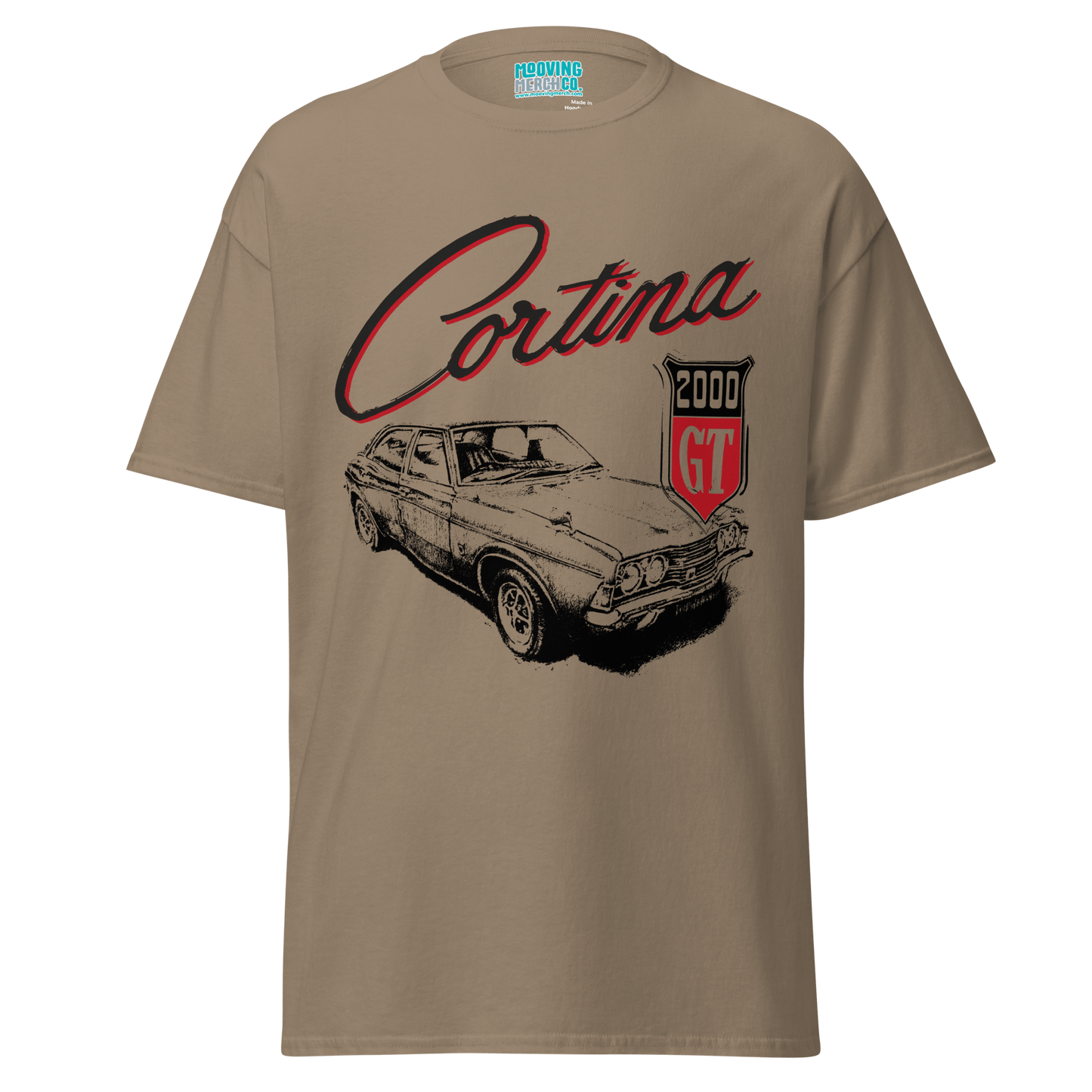 Ford Cortina Mk3 2000 GT T-shirt - 12 Cols - Unisex - Mooving Merch
