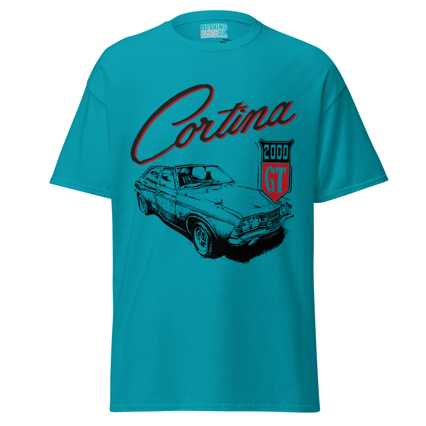 Ford Cortina Mk3 2000 GT T-shirt - 12 Cols - Unisex - Mooving Merch