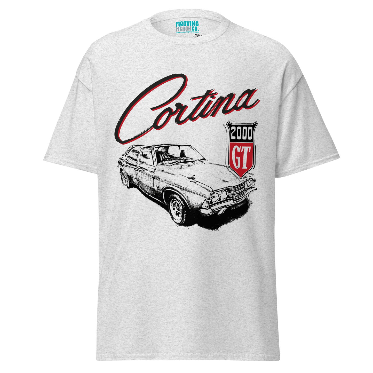 Ford Cortina Mk3 2000 GT T-shirt - 12 Cols - Unisex - Mooving Merch