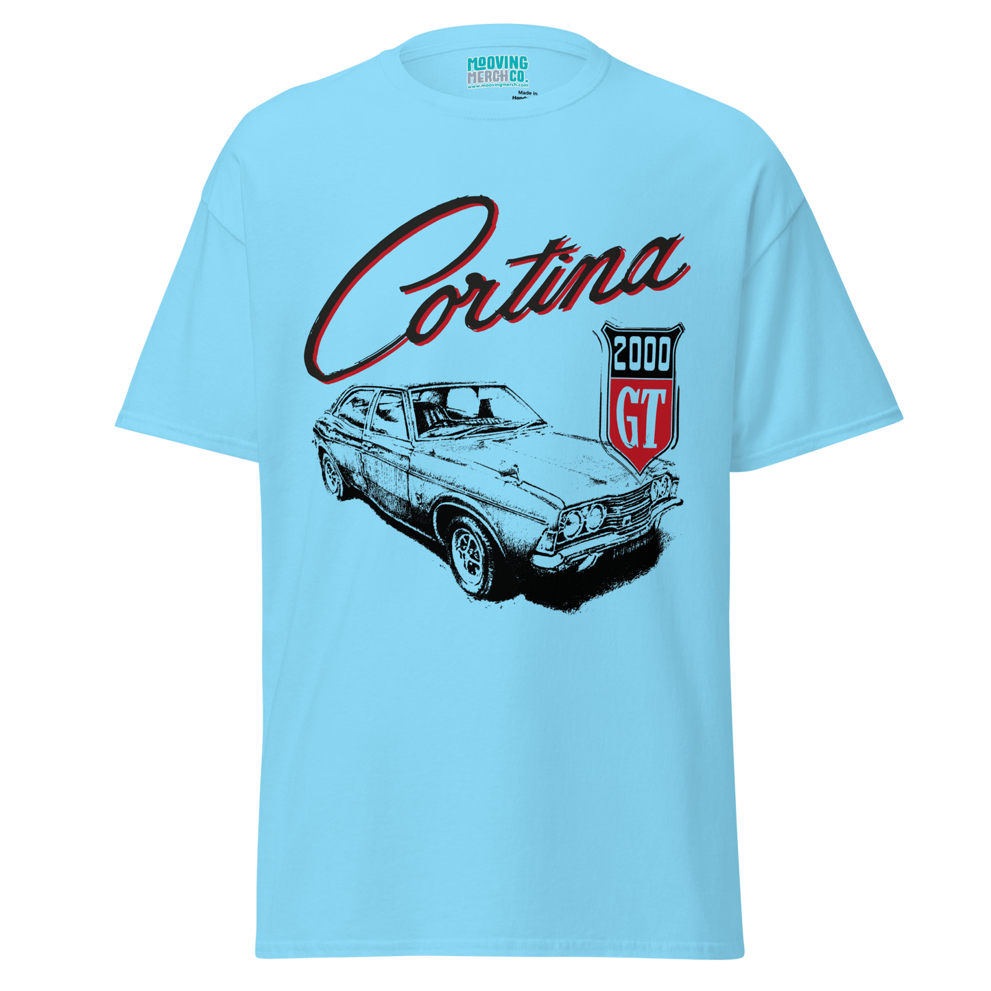 Ford Cortina Mk3 2000 GT T-shirt - 12 Cols - Unisex - Mooving Merch