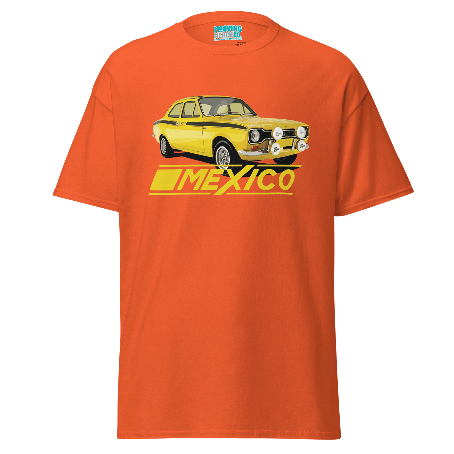 Ford Escort Mk 1 Mexico T-Shirt - 12 Colours - Unisex - Mooving Merch
