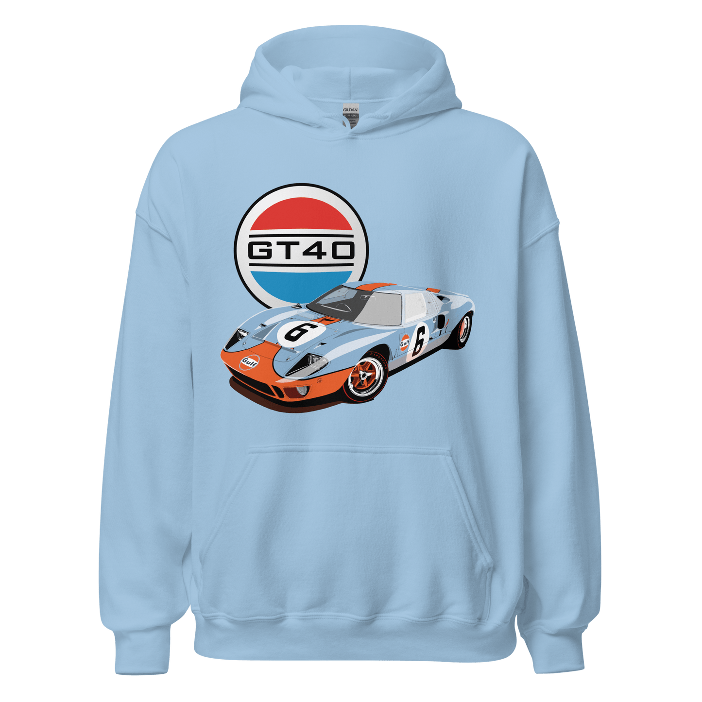 Ford GT40 Le Mans Gulf Livery Hoodie - Unisex - Mooving Merch