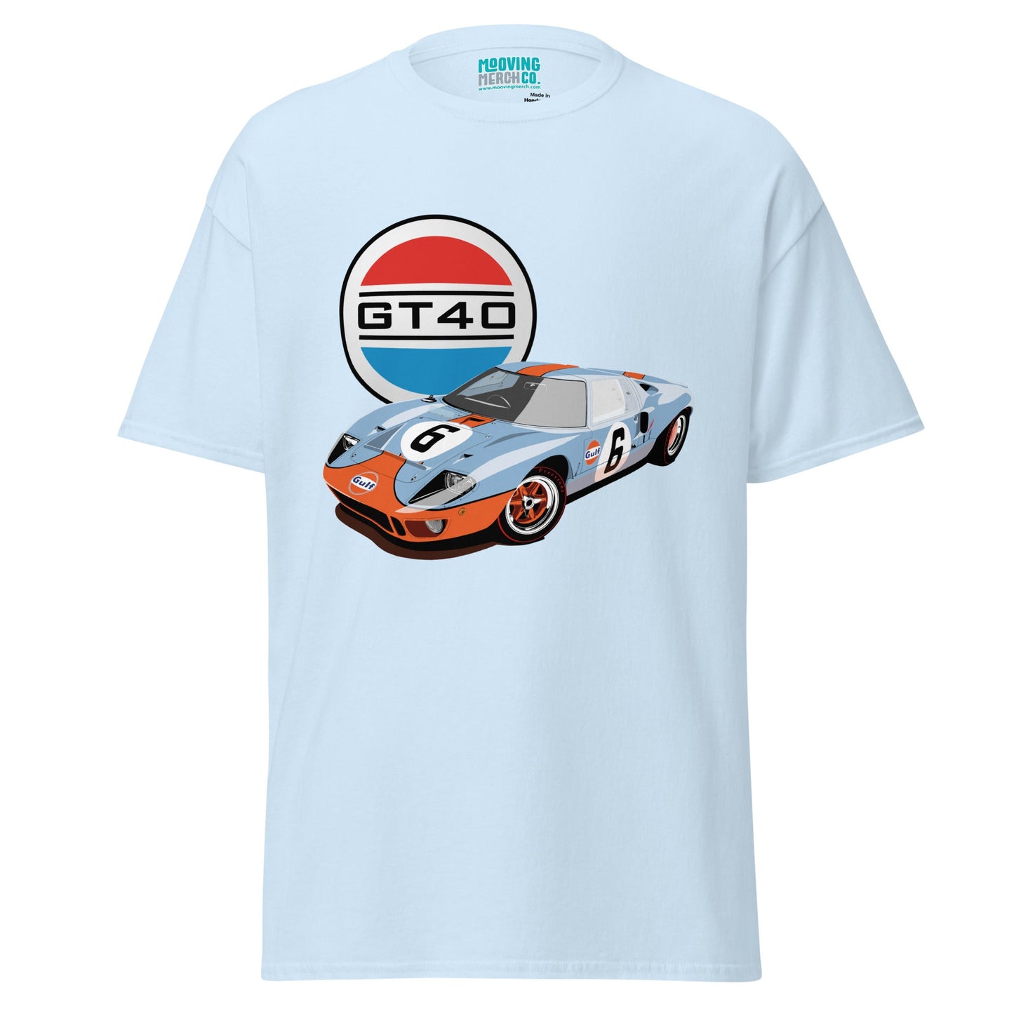 Ford GT40 Le Mans Gulf Livery T-Shirt - Unisex - Mooving Merch