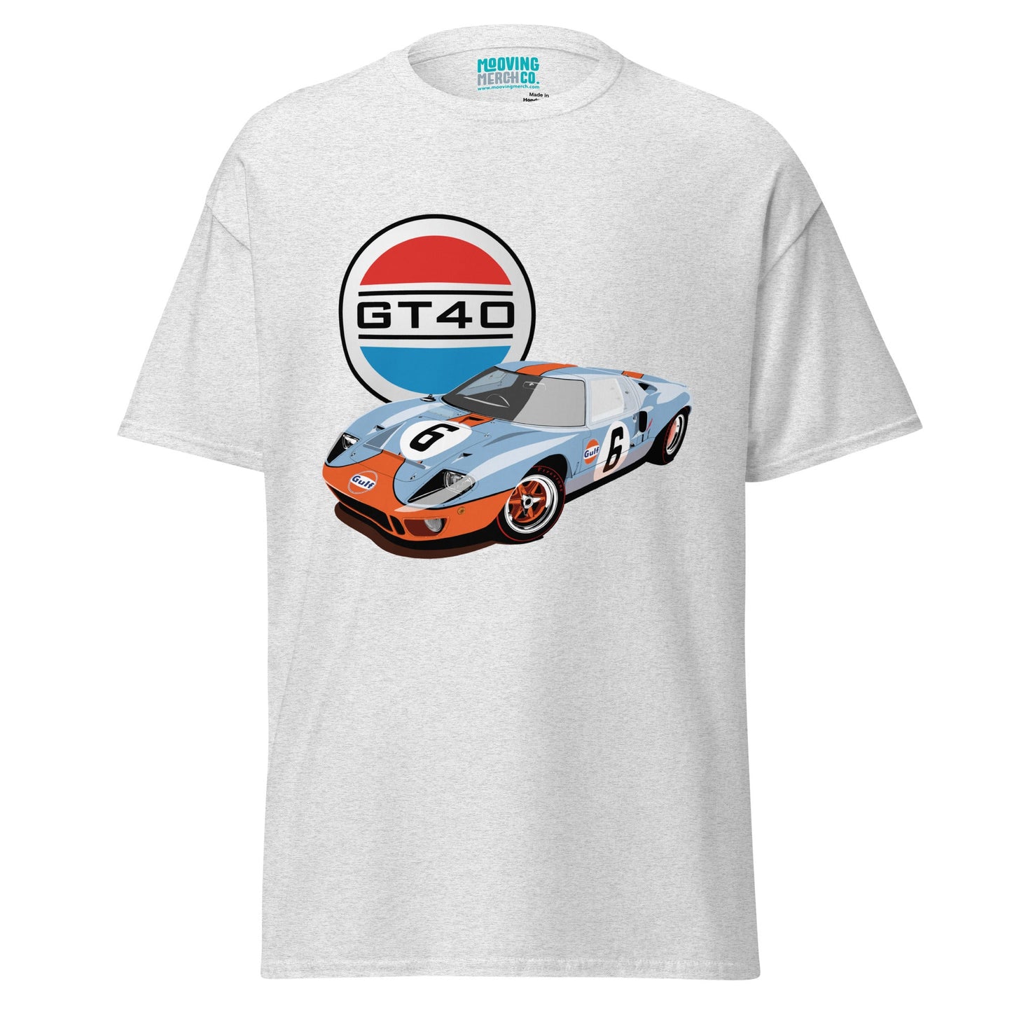 Ford GT40 Le Mans Gulf Livery T-Shirt - Unisex - Mooving Merch