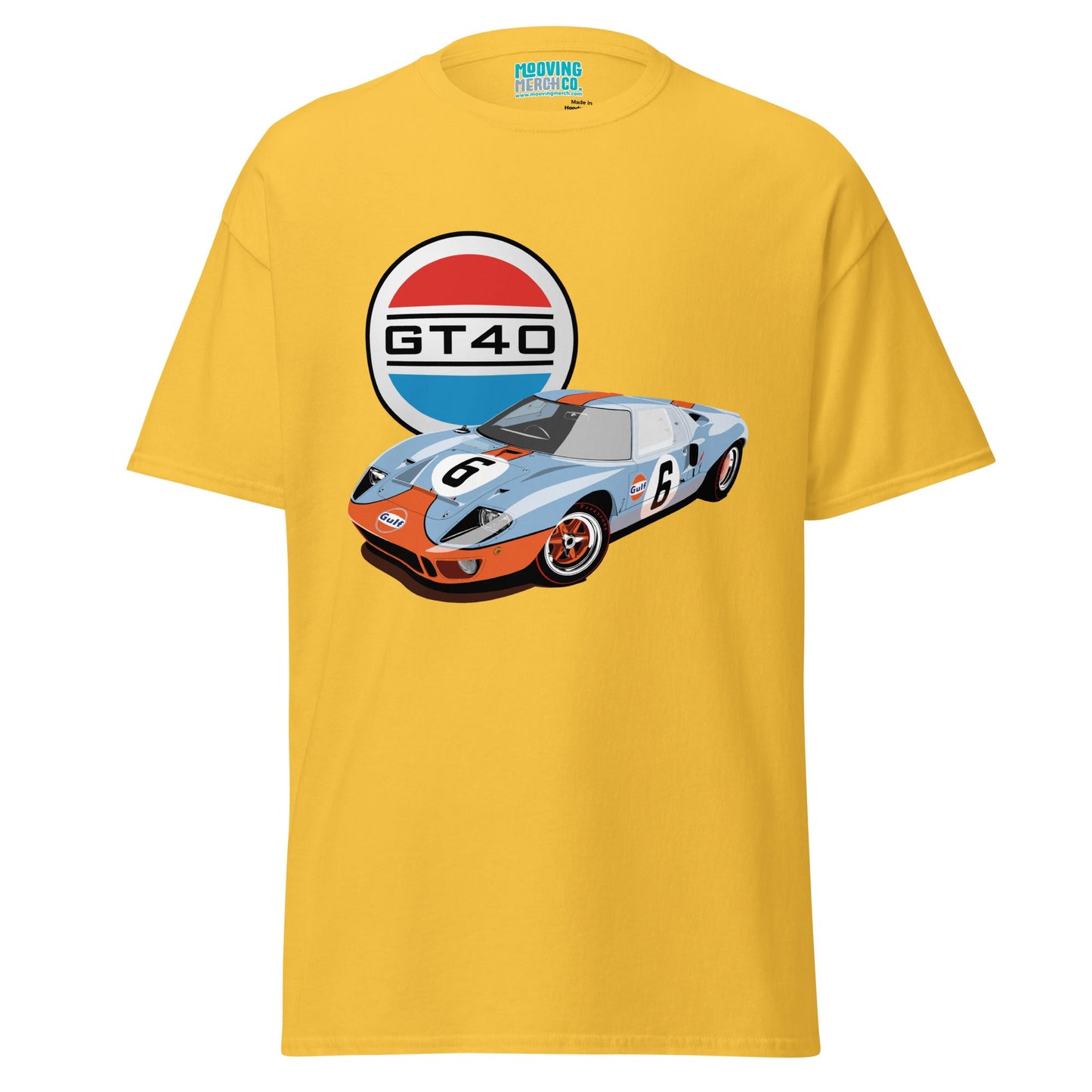 Ford GT40 Le Mans Gulf Livery T-Shirt - Unisex - Mooving Merch