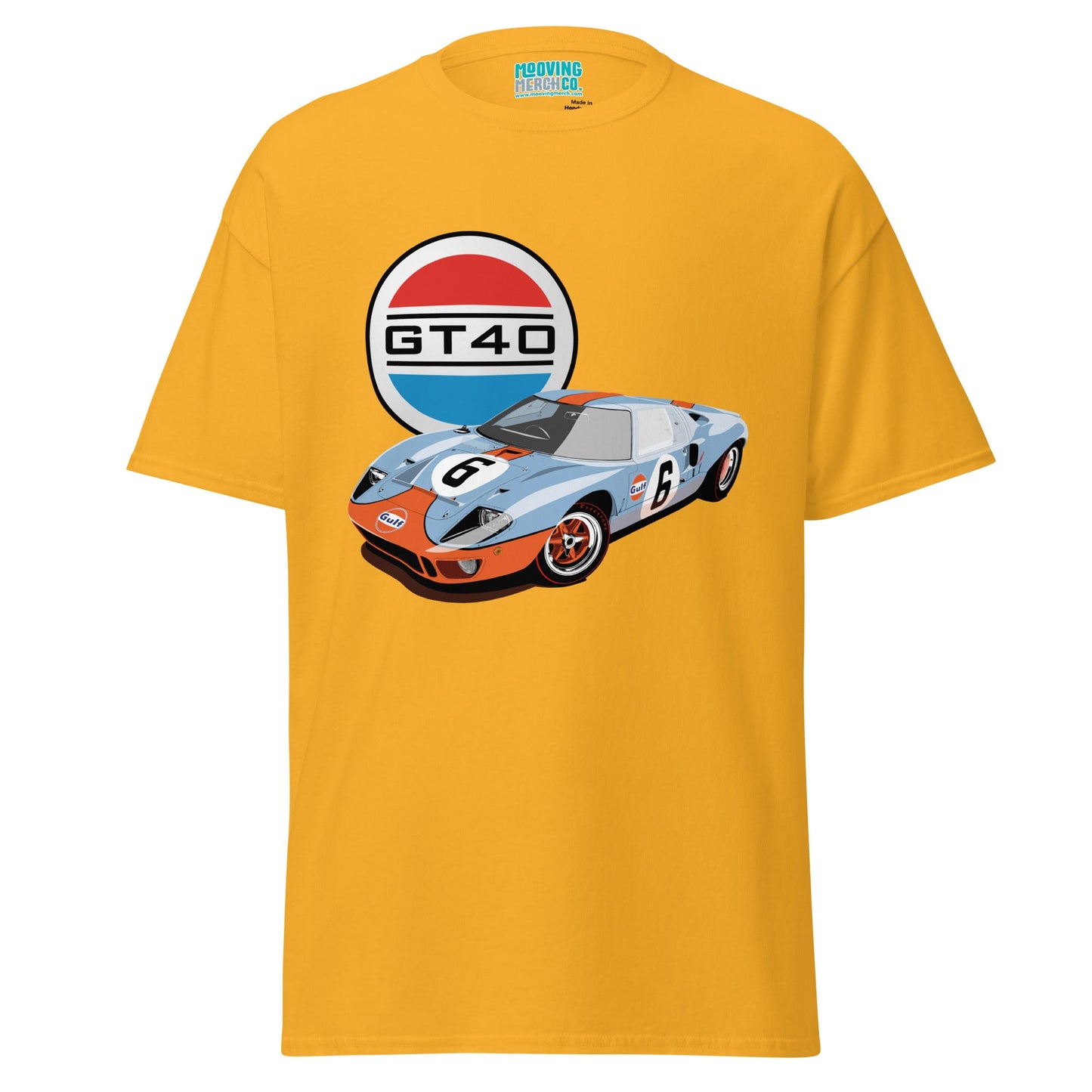 Ford GT40 Le Mans Gulf Livery T-Shirt - Unisex - Mooving Merch