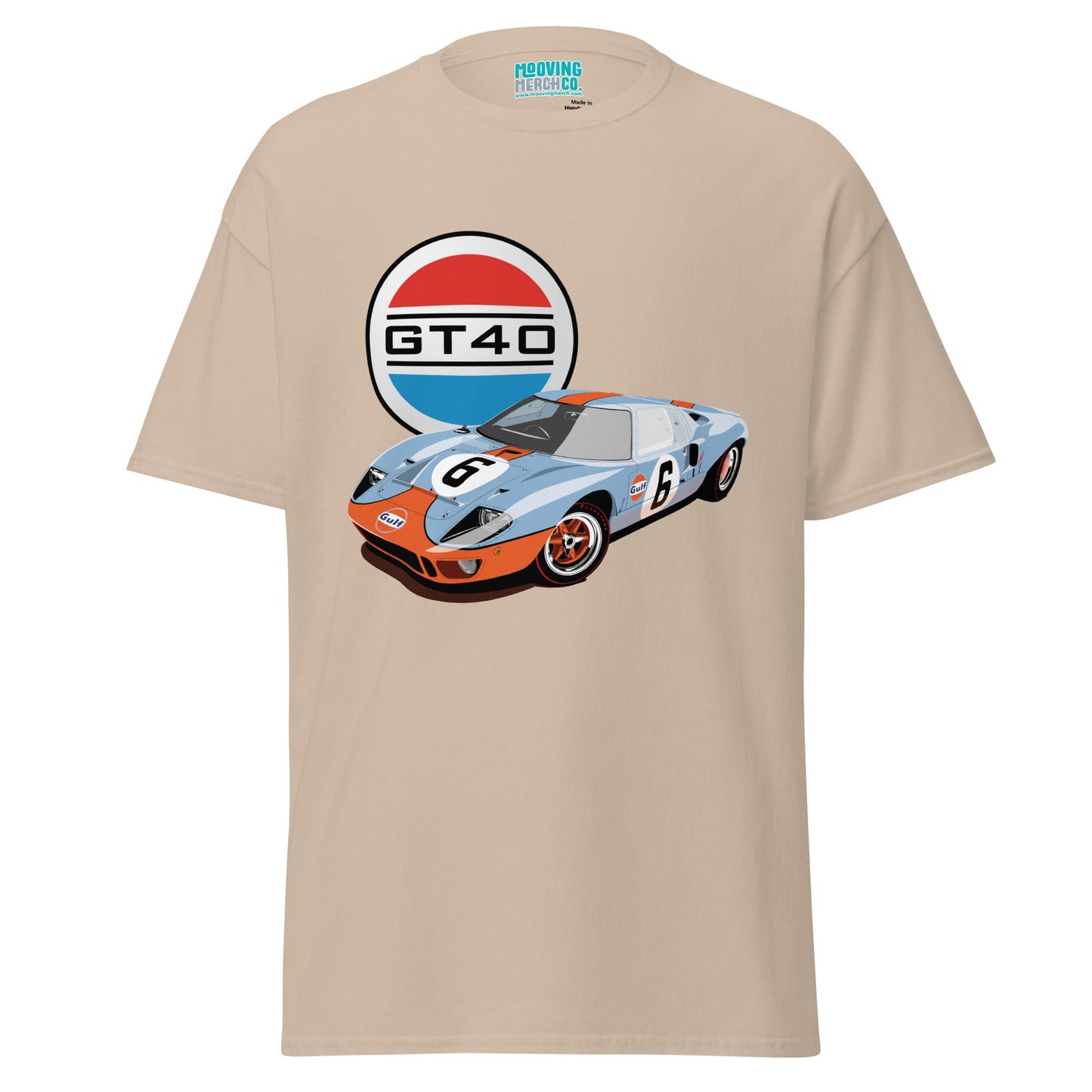 Ford GT40 Le Mans Gulf Livery T-Shirt - Unisex - Mooving Merch