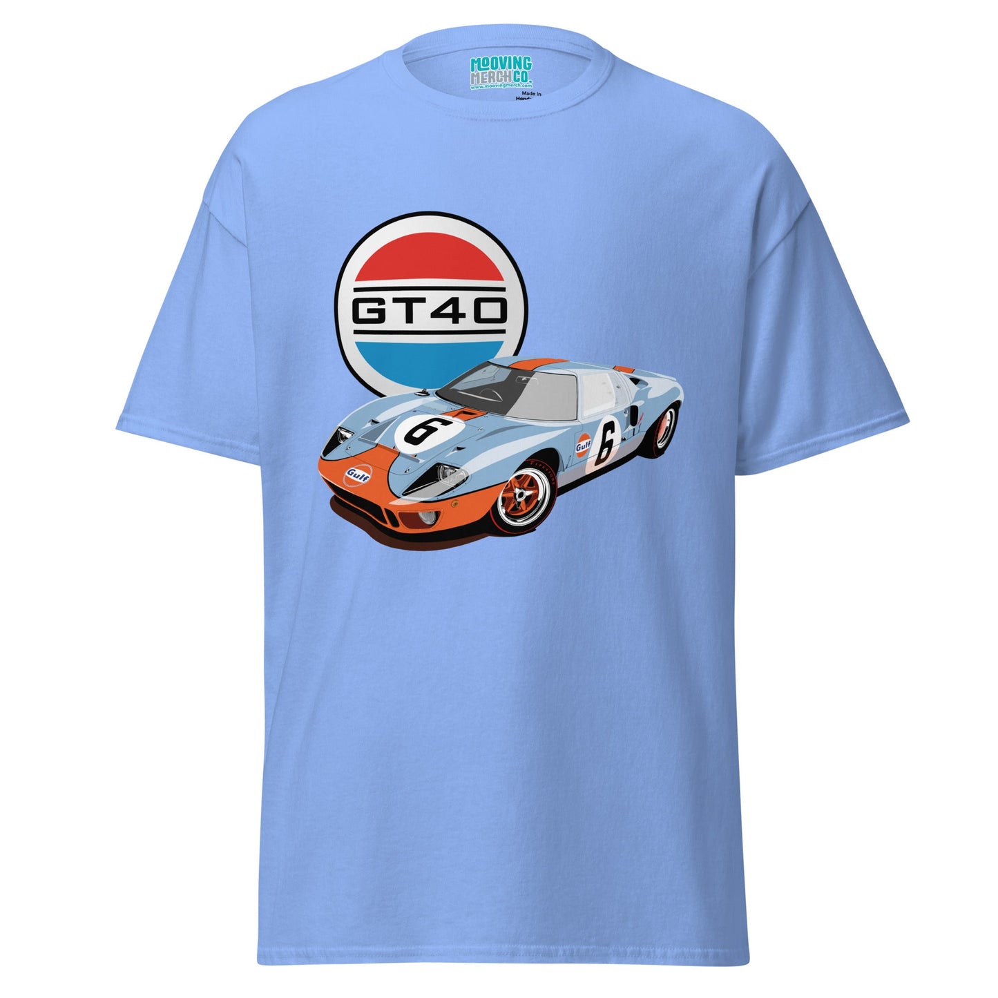 Ford GT40 Le Mans Gulf Livery T-Shirt - Unisex - Mooving Merch