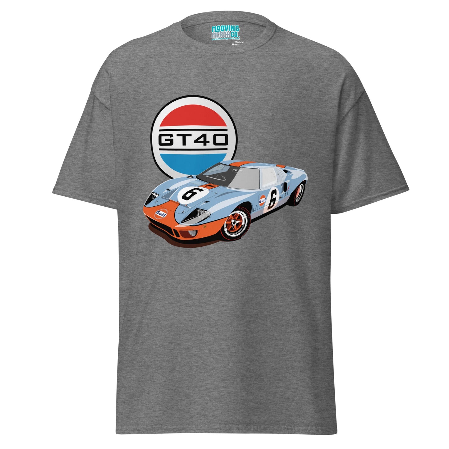 Ford GT40 Le Mans Gulf Livery T-Shirt - Unisex - Mooving Merch