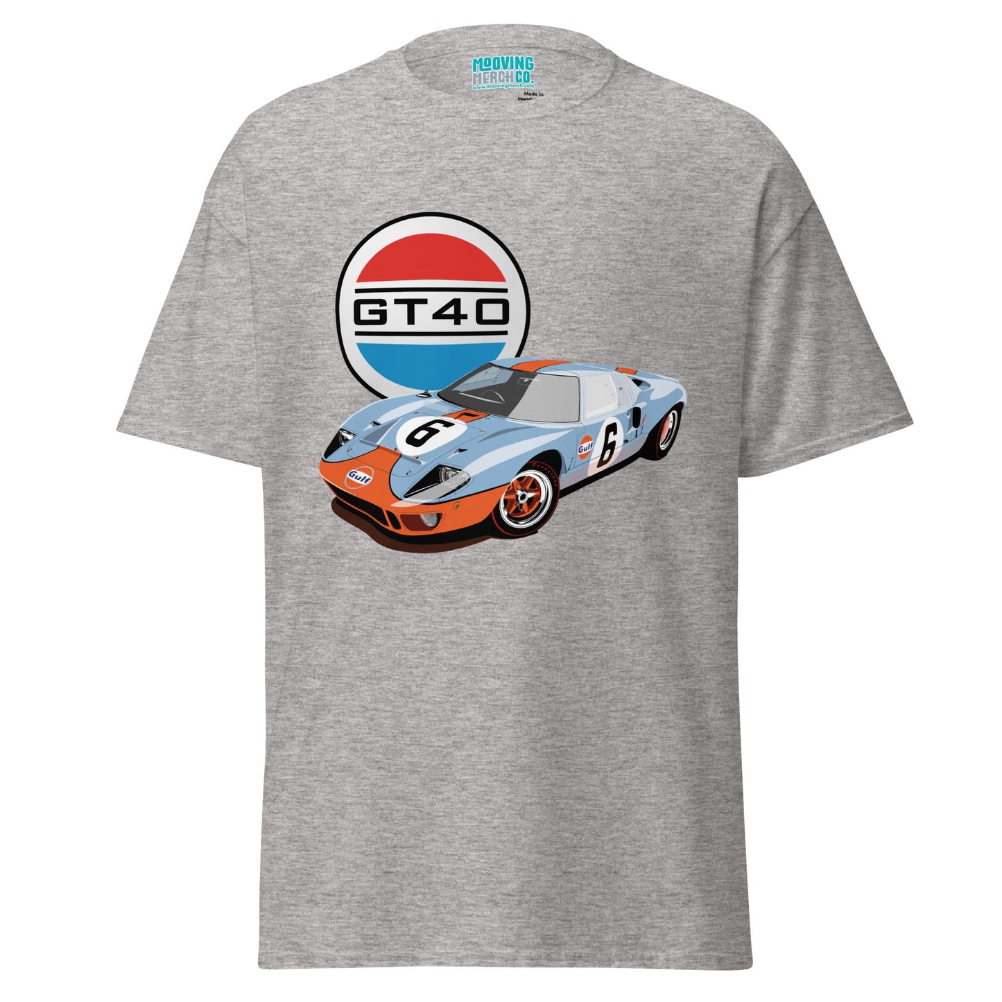 Ford GT40 Le Mans Gulf Livery T-Shirt - Unisex - Mooving Merch