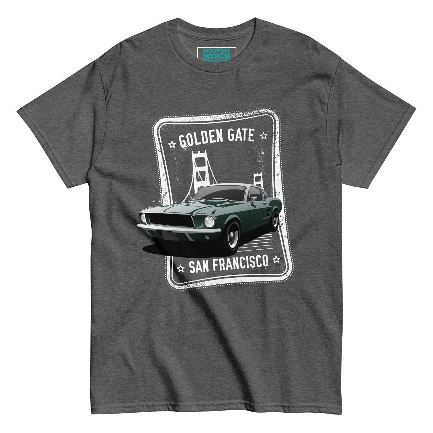 Ford Mustang Bullitt Movie Inspired Retro T-Shirt - 9 Colours - S to 5XL - Mooving Merch