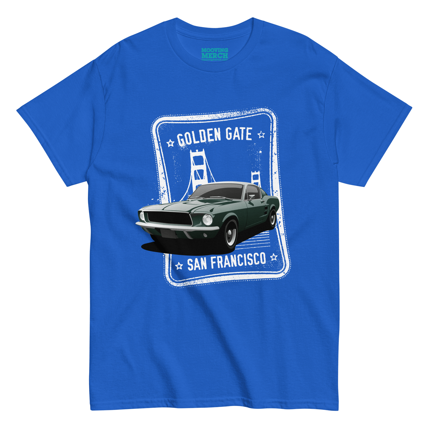 Ford Mustang Bullitt Movie Inspired Retro T-Shirt - 9 Colours - S to 5XL - Mooving Merch