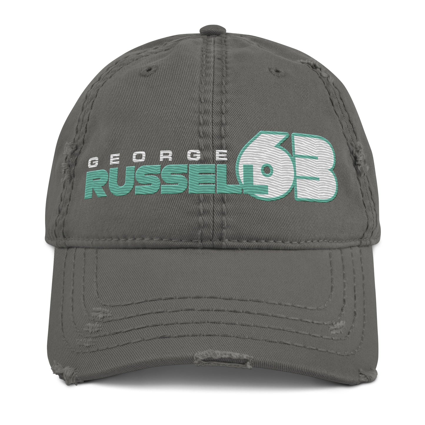 George Russell 63 Distressed Embroidered Baseball Cap - Mooving Merch