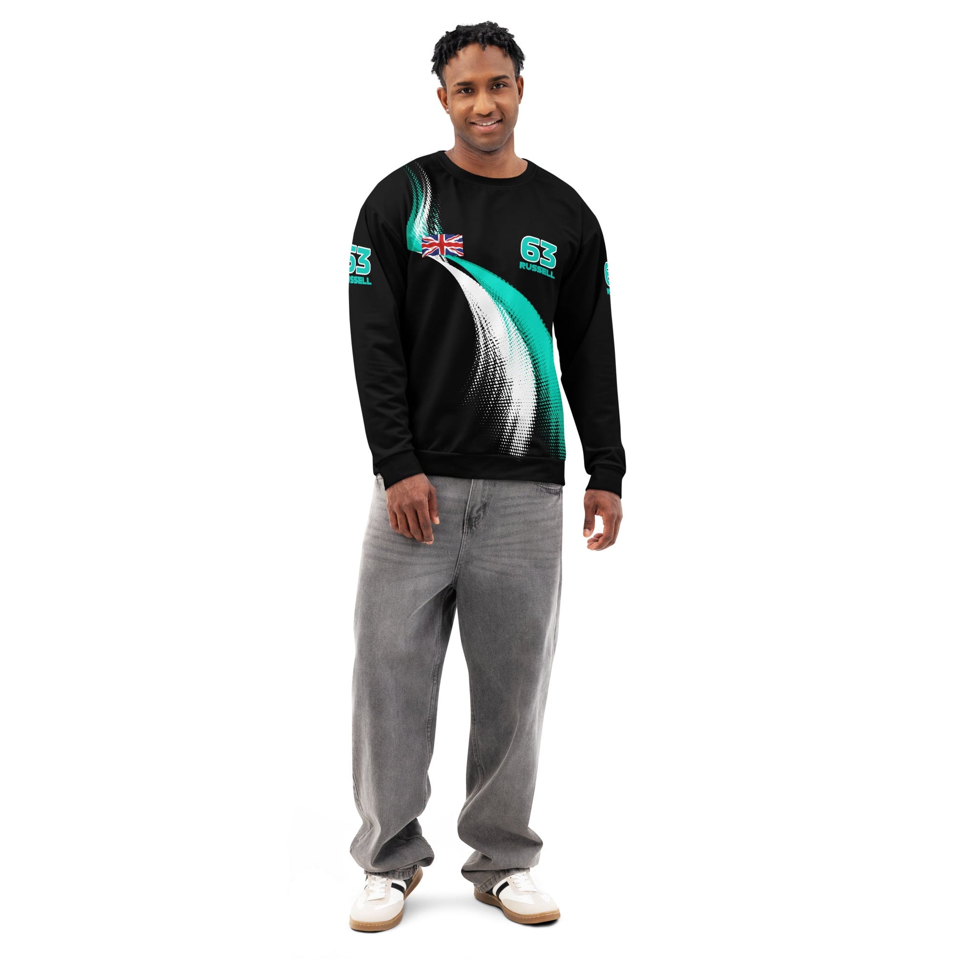 George Russell 63 Formula One Racing Cotton Sweatshirt - Unisex. - Mooving Merch