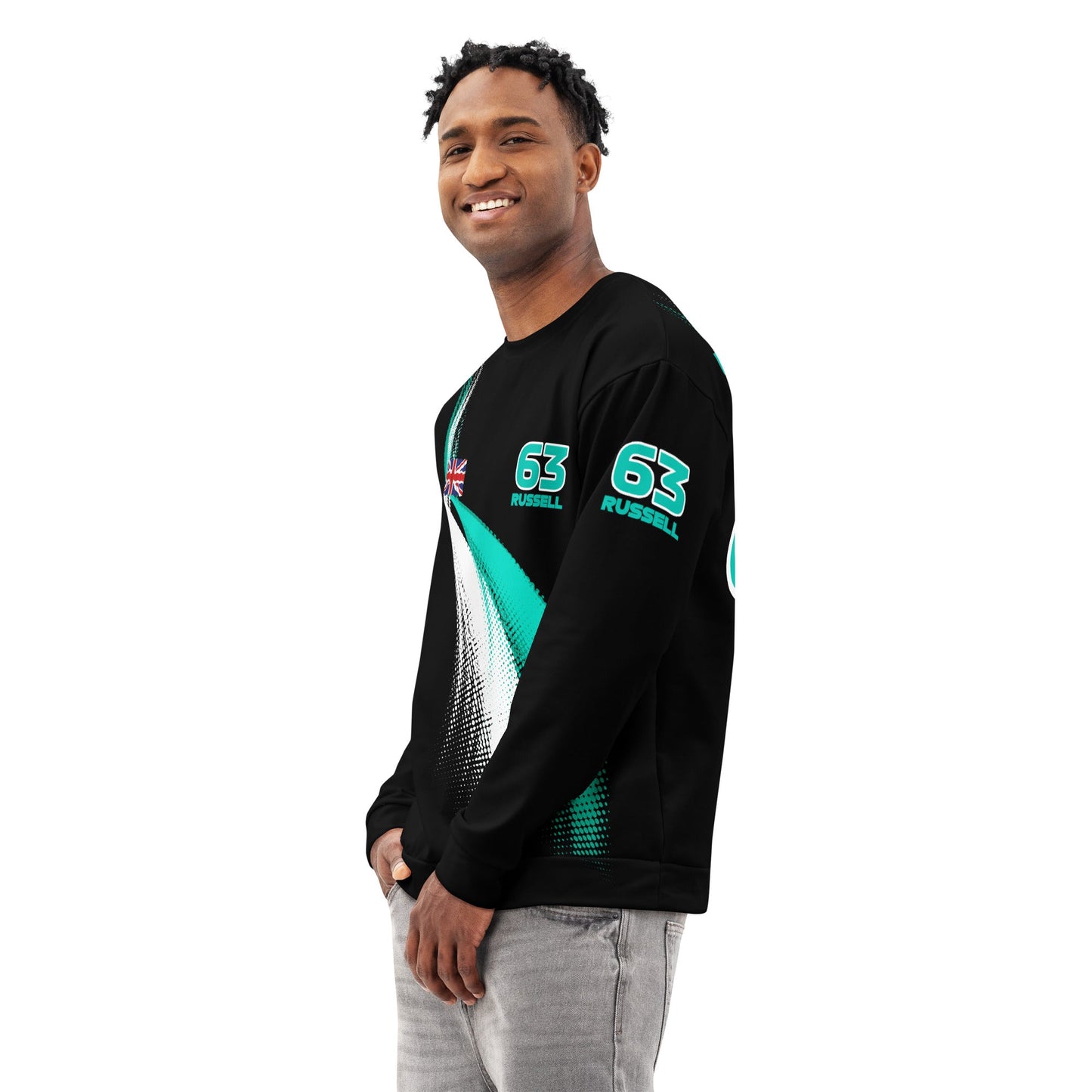 George Russell 63 Formula One Racing Cotton Sweatshirt - Unisex. - Mooving Merch