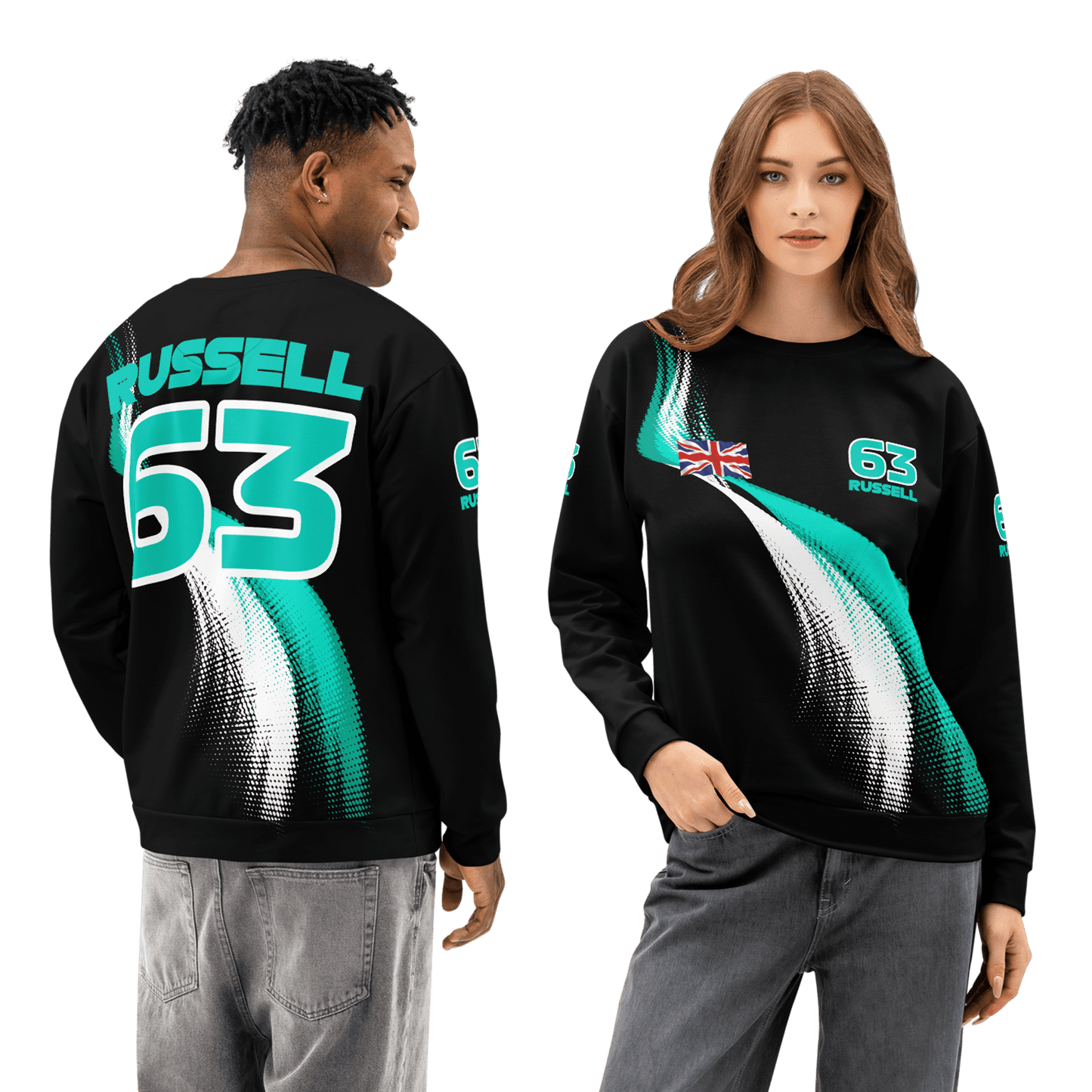 George Russell 63 Formula One Racing Cotton Sweatshirt - Unisex. - Mooving Merch