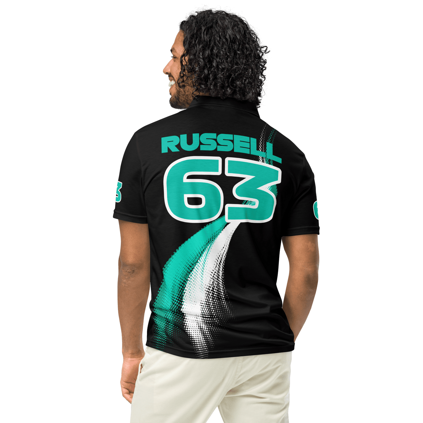 George Russell 63 Racing Polo Shirt - Men's - Mooving Merch