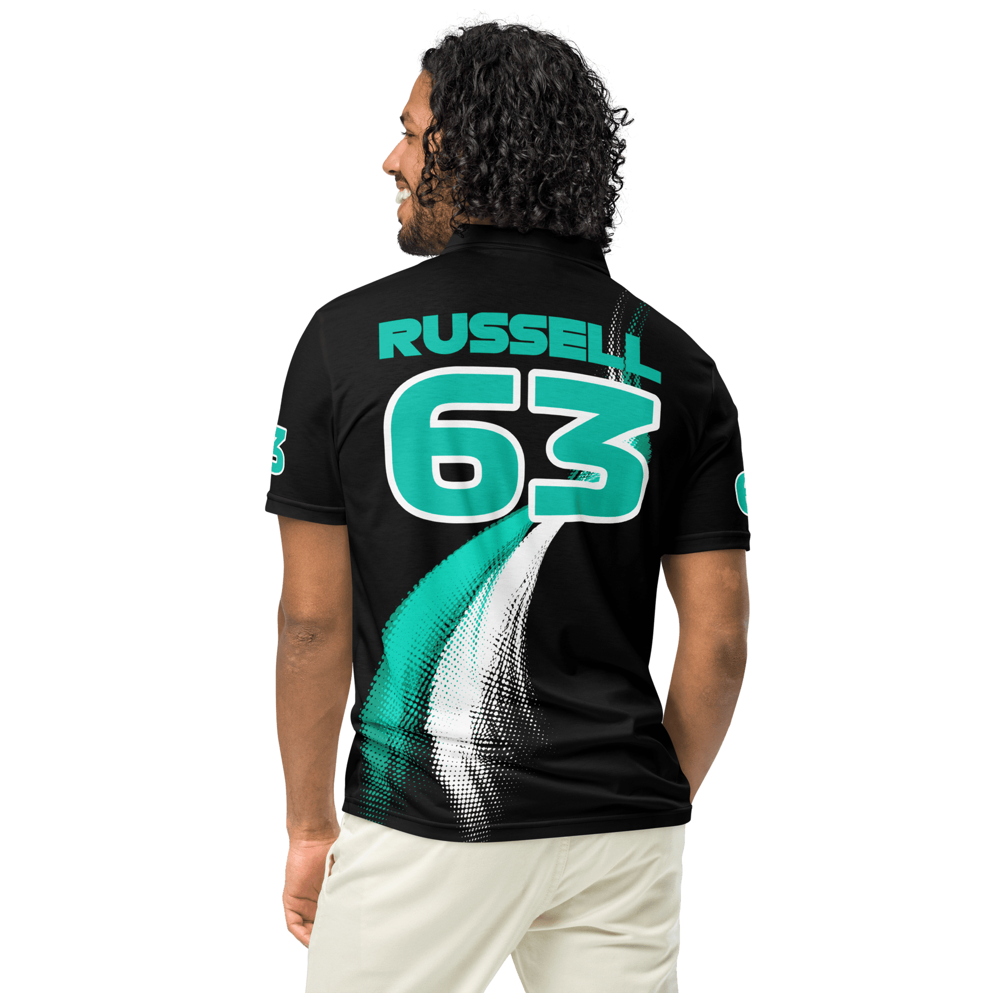 George Russell 63 Racing Polo Shirt - Men's - Mooving Merch